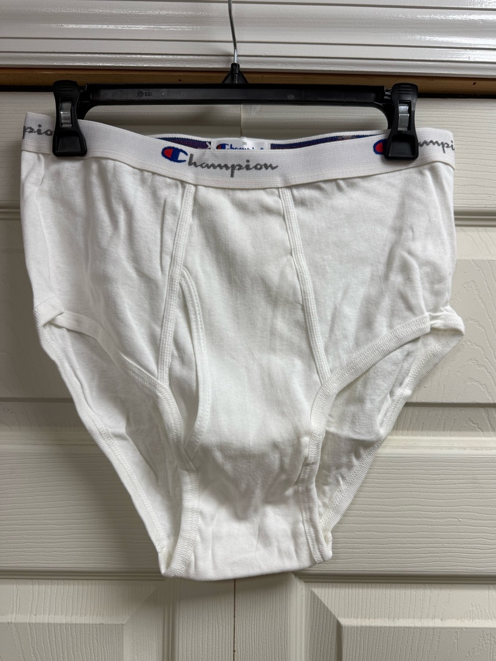 Champion White Men's Briefs with Logo Waistband size 36